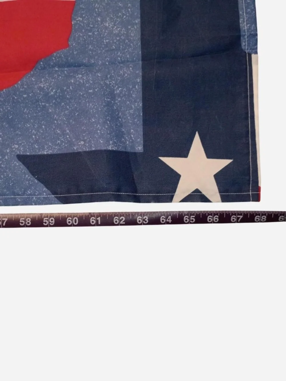 Shower Curtain Texas Flag Pattern - Red, White & Blue